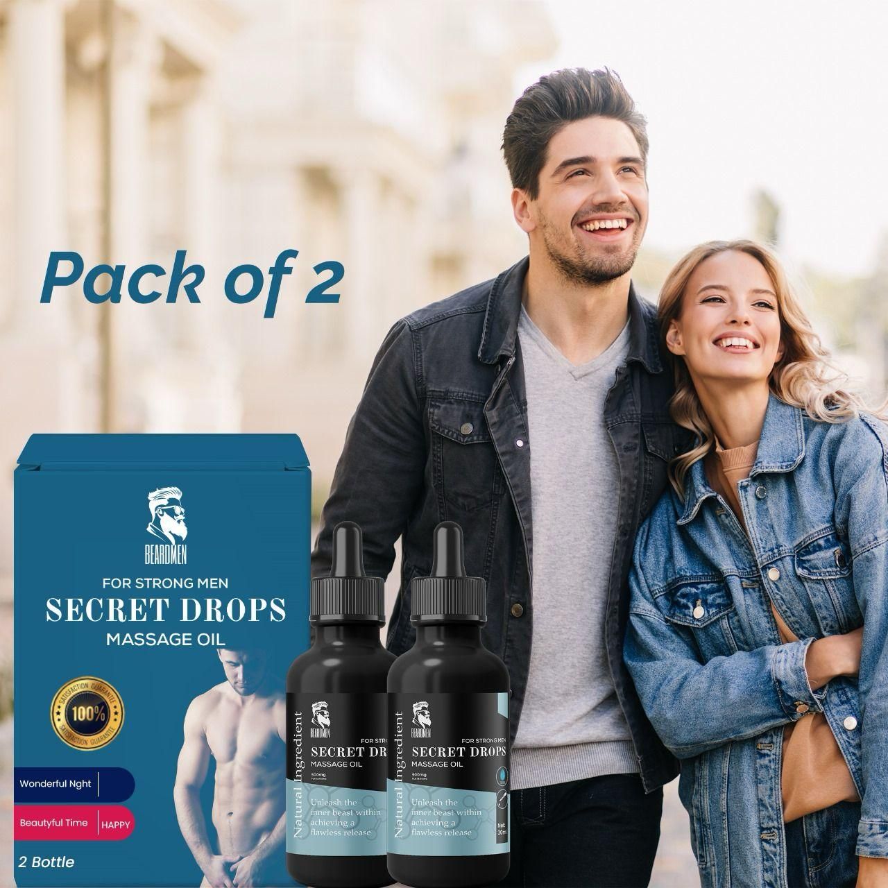 Secret Drops Massage Oil 60ml Pack of 2