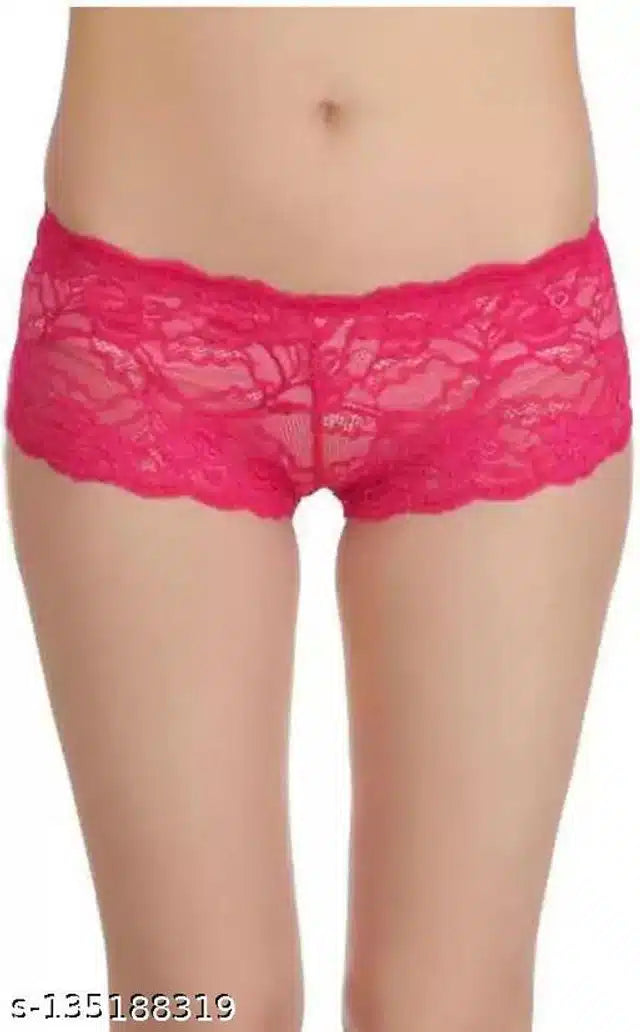 Net Briefs for Women (Pink, XL)